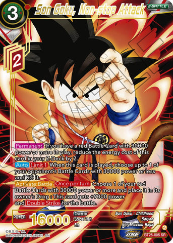Son Goku, Non-stop Attack (BT25-005) [Legend of the Dragon Balls]