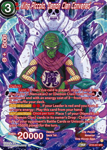King Piccolo, Demon Clan Convened (SPR) (BT25-021) [Legend of the Dragon Balls]