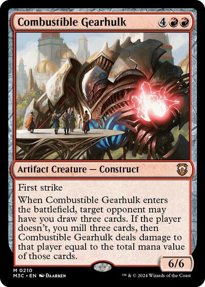 Combustible Gearhulk (Ripple Foil) (Commander: Modern Horizons 3) Near Mint Foil - Nick Nack's Full Frontal Attack