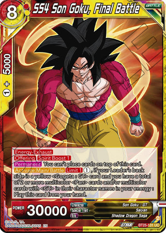 SS4 Son Goku, Final Battle (BT25-131) [Legend of the Dragon Balls]