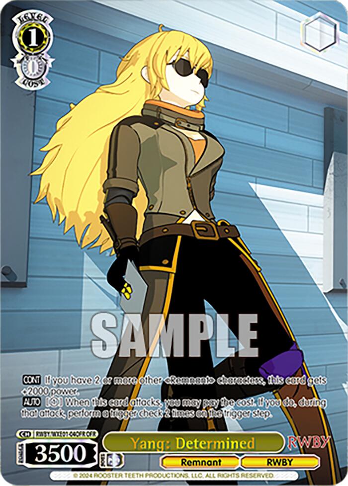 Yang: Determined (RWBY/WXE01-04OFR OFR) [RWBY: Premium Booster]