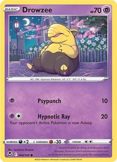 Drowzee (SWSH12: Silver Tempest) Near Mint - Nick Nack's Full Frontal Attack