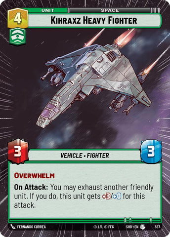 Kihraxz Heavy Fighter (Hyperspace) (387) [Shadows of the Galaxy]