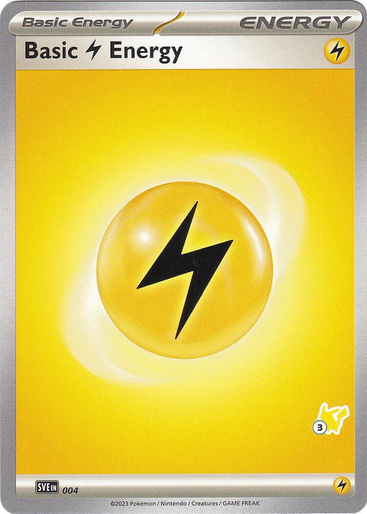 Basic Lightning Energy (004) (Pikachu Stamp #3) [Battle Academy 2024]
