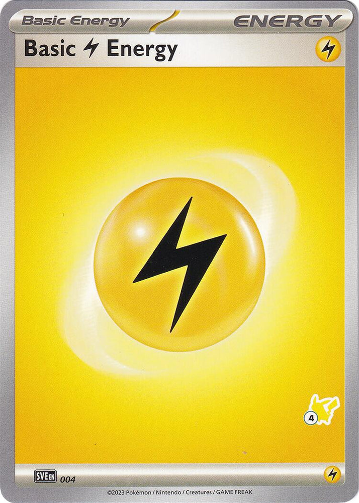 Basic Lightning Energy (004) (Pikachu Stamp #4) [Battle Academy 2024]