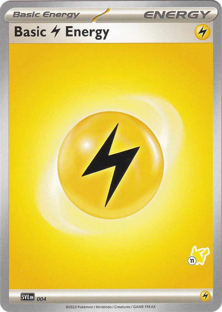 Basic Lightning Energy (004) (Pikachu Stamp #11) [Battle Academy 2024]
