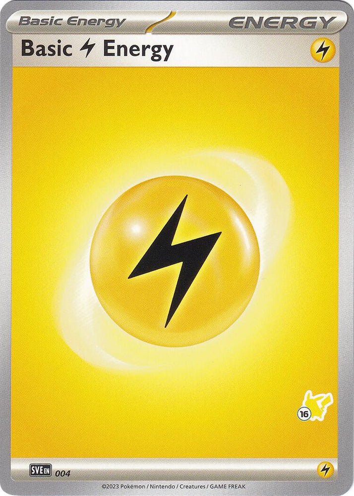 Basic Lightning Energy (004) (Pikachu Stamp #16) [Battle Academy 2024]