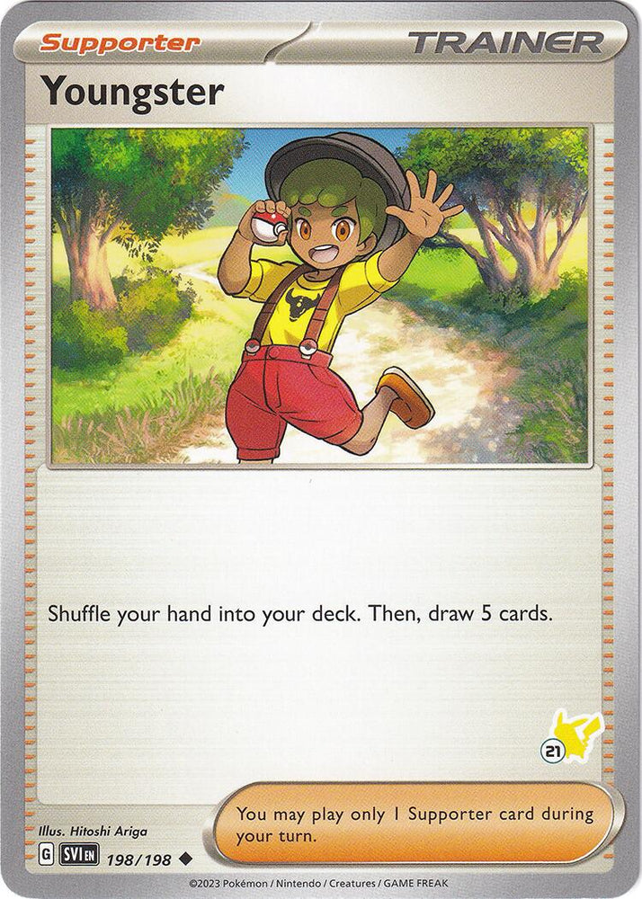 Youngster (198/198) (Pikachu Stamp #21) [Battle Academy 2024]