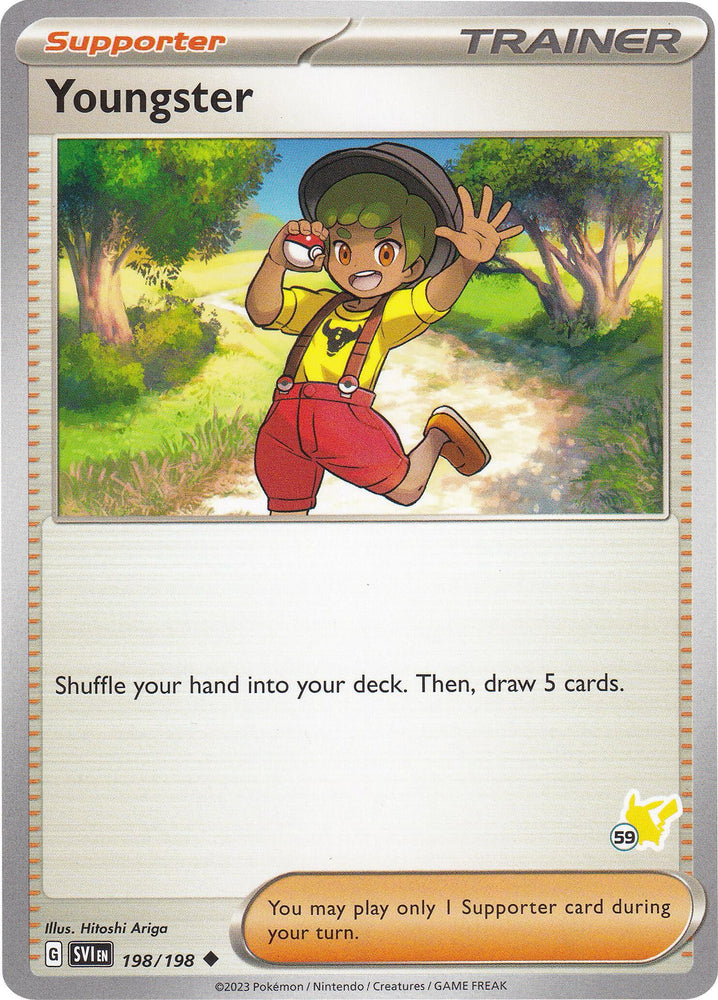 Youngster (198/198) (Pikachu Stamp #59) [Battle Academy 2024]