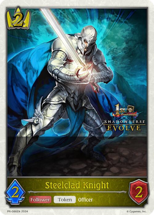 Steelclad Knight (1st Anniversary Stamped) (PR-086EN) [Promotional Cards]