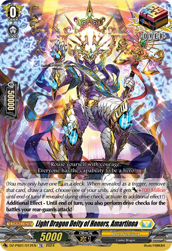 Light Dragon Deity of Honors, Amartinoa (DZ-PS01/012EN) [DZ-PS01: Premium Deckset "Jewel Knight"]