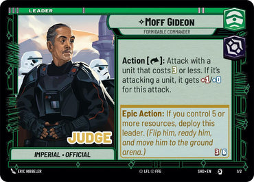 Moff Gideon - Formidable Commander (Judge Promo) (1/2) [Shadows of the Galaxy Promos]