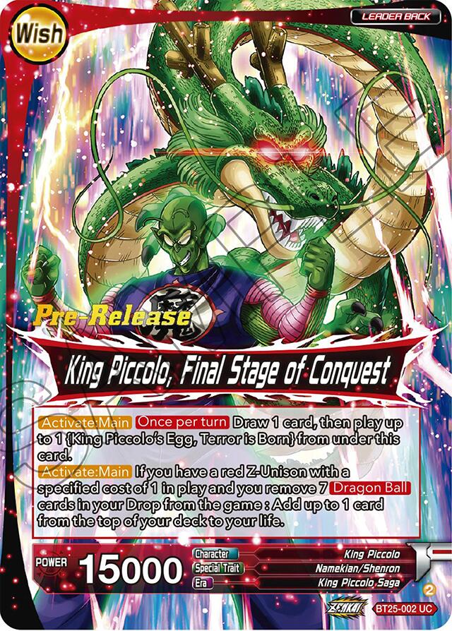 King Piccolo // King Piccolo, Final Stage of Conquest (BT25-002) [Legend of the Dragon Balls Prerelease Promos]