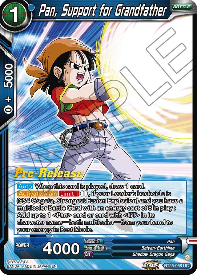 Pan, Support for Grandfather (BT25-068) [Legend of the Dragon Balls Prerelease Promos]
