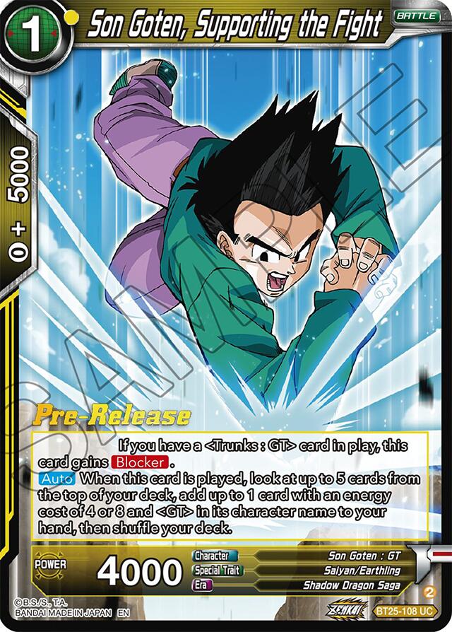 Son Goten, Supporting the Fight (BT25-108) [Legend of the Dragon Balls Prerelease Promos]