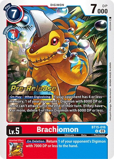 Brachiomon (Exceed Apocalypse Pre-Release Cards) Near Mint Foil
