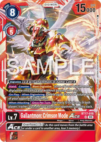 Gallantmon: Crimson Mode ACE [BT17-018] [Secret Crisis]