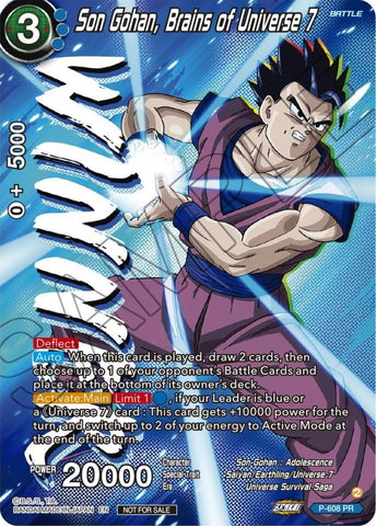 Son Gohan, Brains of Universe 7 (Tournament Pack Vol. 8) (Winner) (P-608) [Promotion Cards]