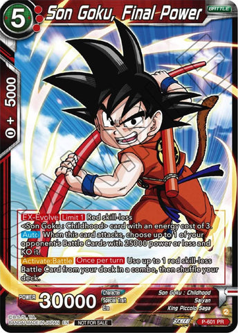 Son Goku, Final Power (Tournament Pack Vol. 8) (P-601) [Promotion Cards]