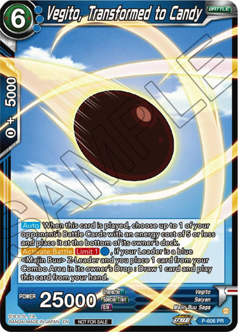 Vegito, Transformed to Candy (Tournament Pack Vol. 8) (P-606) [Promotion Cards]