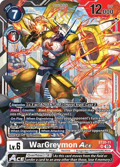 WarGreymon ACE (Starter Deck 20: Protector of Light) Near Mint Foil - Nick Nack's Full Frontal Attack