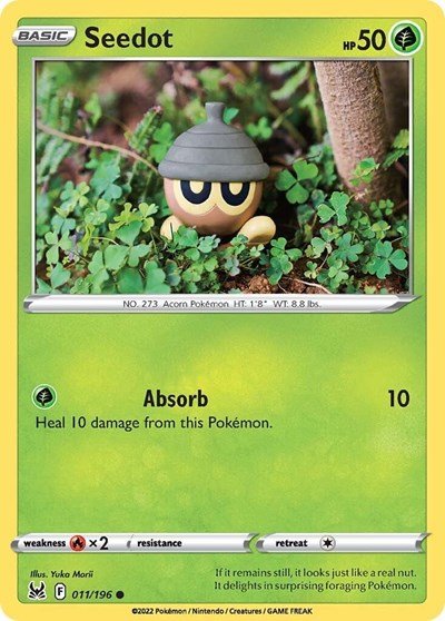 Seedot (SWSH11: Lost Origin) Near Mint - Nick Nack's Full Frontal Attack