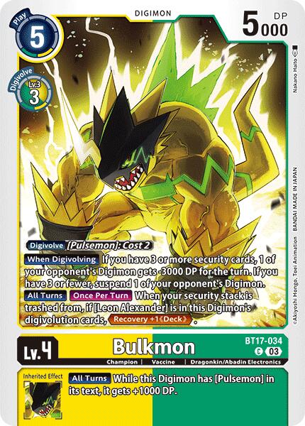 Bulkmon [BT17-034] [Secret Crisis]