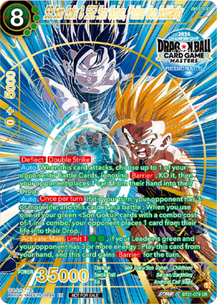 SS Son Goku & SS2 Son Gohan, Father-Son Solidarity (Championship 2024 Top 16 Alternate Art Vol.2) (BT21-079) [Tournament Promotion Cards]