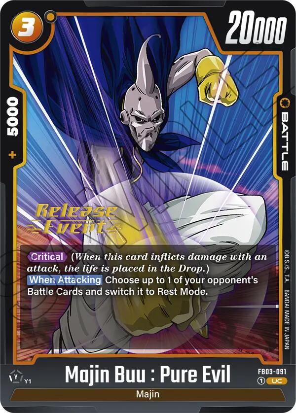 Majin Buu : Pure Evil [Raging Roar Release Event Cards]