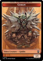 Goblin (Ripple Foil) // Tarmogoyf Double-Sided Token [Modern Horizons 3 Commander Tokens]