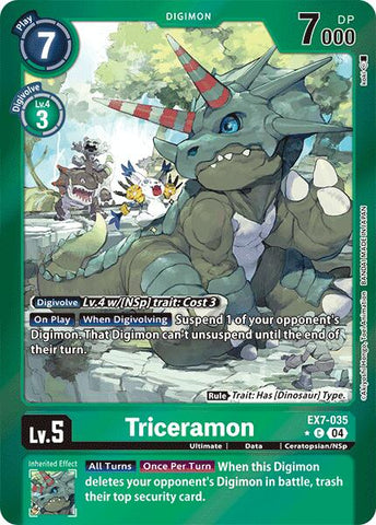 Triceramon [EX7-035] (Foil) [Digimon LIBERATOR]