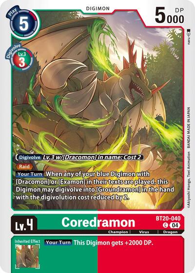 Coredramon BT20-040 (Release Special Booster 2.5) Near Mint