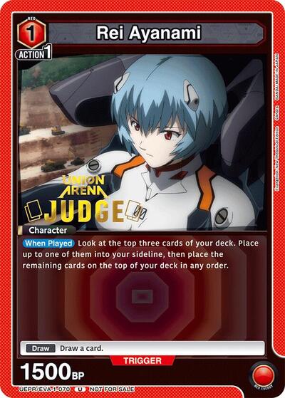 Rei Ayanami (Judge Pack) (Union Arena Promotion Cards) Near Mint Foil - Nick Nack's Full Frontal Attack