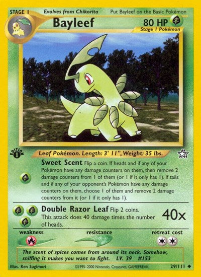 Bayleef (29) (Neo Genesis) Light Play 1st Edition