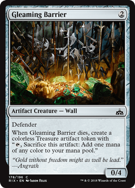 Gleaming Barrier (Rivals of Ixalan) Near Mint - Nick Nack's Full Frontal Attack