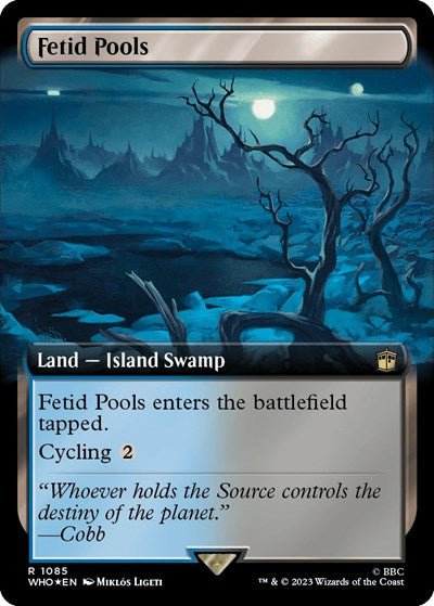 Fetid Pools (Extended Art) (Surge Foil) (Universes Beyond: Doctor Who) Near Mint Foil - Nick Nack's Full Frontal Attack
