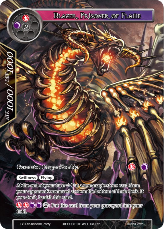 Blazer, Prisoner of Flame (L3 Pre-release Party) [Promo Cards]