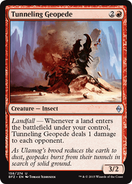 Tunneling Geopede (Battle for Zendikar) Near Mint - Nick Nack's Full Frontal Attack