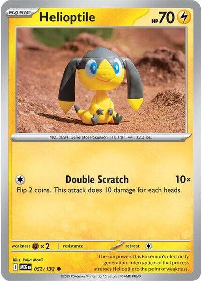 Helioptile - 052 (ME01: Mega Evolution) Near Mint - Nick Nack's Full Frontal Attack