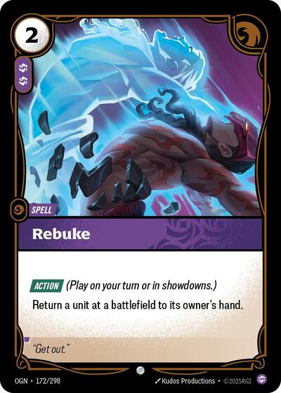 Rebuke (Origins) Near Mint - Nick Nack's Full Frontal Attack