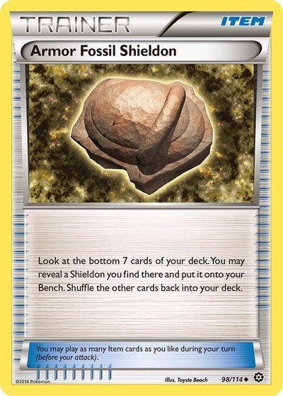 Armor Fossil Shieldon (XY - Steam Siege) Near Mint - Nick Nack's Full Frontal Attack