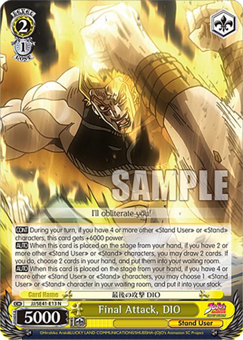 Final Attack, DIO (JJ/SE41-E13 N) [JoJo's Bizarre Adventure: Golden Wind]