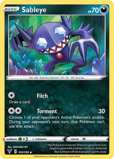 Sableye (SWSH04: Vivid Voltage) Near Mint