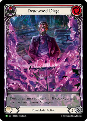 Deadwood Dirge (Red) (Extended Art) - LGS363 [LGS363] (Promo)  Rainbow Foil