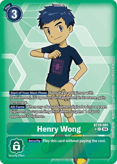 Henry Wong (Release Special Booster 2.5: Box Promotion Pack) (Release Special Booster 2.5) Near Mint Foil