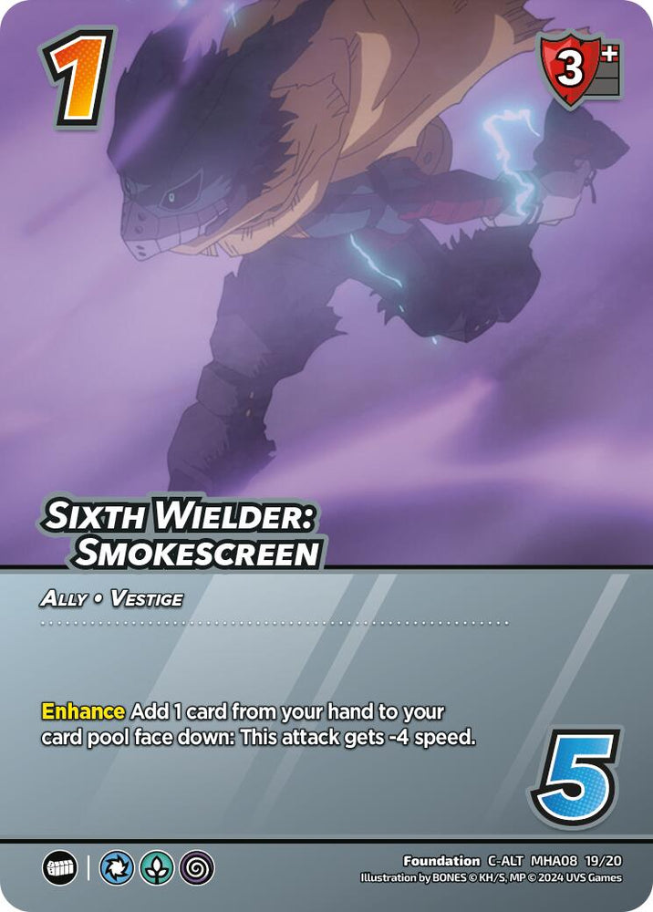 Sixth Wielder: Smokescreen (Alternate Art) [Challenger Series: My Hero Academia - Dark Hero Arc]