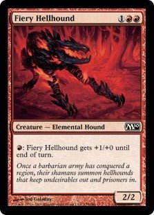 Fiery Hellhound (Magic 2010 Core Set) Near Mint - Nick Nack's Full Frontal Attack