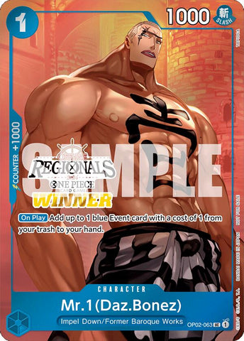 Mr.1 (Daz.Bonez) (Offline Regional 2024 Vol. 3) [Winner] [One Piece Promotion Cards]