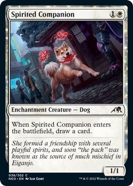 Spirited Companion (Kamigawa: Neon Dynasty) Near Mint - Nick Nack's Full Frontal Attack
