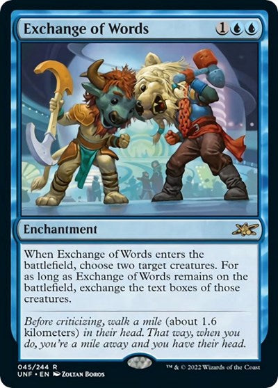 Exchange of Words (Unfinity) Near Mint Foil